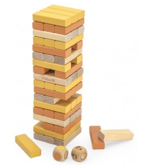 Детска игра Viga Toys PolarB - Дженга кула със зарове