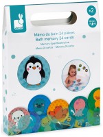 Детска игра за баня Janod - За памет, 24 карти