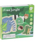 Детска игра за нанизване Classic World - Животни от джунглата