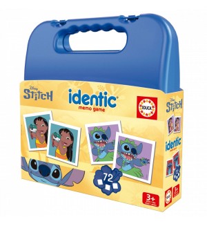Детска игра за памет Educa - Identic, Stitch, 72 карти