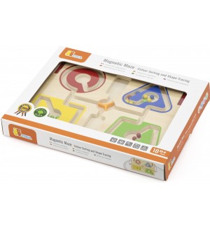 Детска игра за сортиране Viga Toys - Магнитен лабиринт
