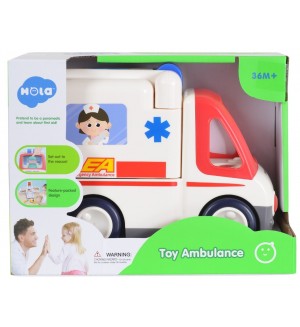 Детска играчка 2 в 1 Hola Toys - Музикална линейка