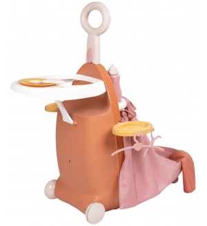 Детска играчка 3 в 1 Smoby Baby Nurse - Куфар-количка за кукли, с 6 аксесоара Детска играчка 3 в 1 Smoby Baby Nurse - Куфар-количка за кукли, с 6 аксесоара
