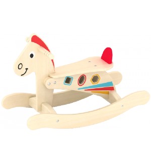 Детска играчка Acool Toy - Конче-люлка с колелца и сортер