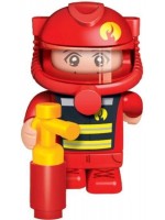 Детска играчка BanBao - Мини фигурка Пожарникар, 10 cm