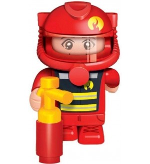 Детска играчка BanBao - Мини фигурка Пожарникар, 10 cm