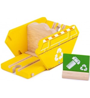 Детска играчка Bigjigs - Дървен уред за рециклиране
