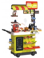 Детска играчка Buba - Количка за fast food, Нудълс шоп, 88 части