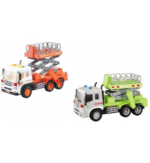 Детска играчка City Service - Камион с вишка, със звук, 1:16, асортимент