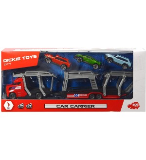 Детска играчка Dickie Toys -  Автовоз с три коли, асортимент