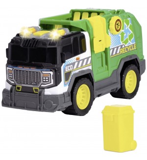 Детска играчка Dickie Toys - Боклукчийски камион, със звуци и светлини, 30 cm