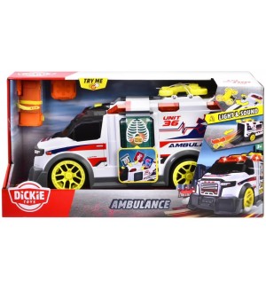 Детска играчка Dickie Toys - Линейка, със звуци и светлини