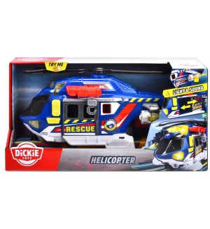 Детска играчка Dickie Toys - Спасителен хеликоптер, със звуци и светлини