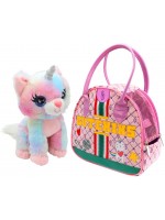 Детска играчка Funville CuteKins - Коте еднорог в чанта, Rainbow