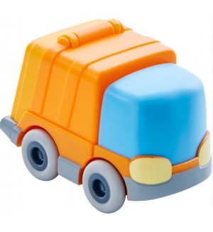 Детска играчка Haba - Камион за боклук с инерционен двигател