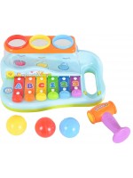 Детска играчка Hola Toys - Ксилофон с топчета и чукче