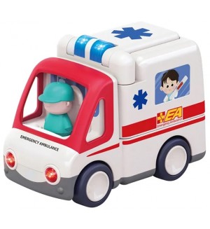 Детска играчка Hola Toys - Линейка, със звук и светлина