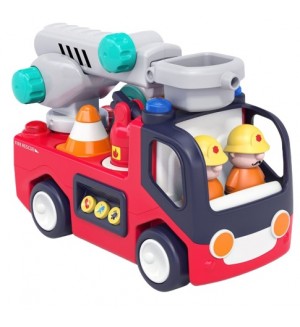 Детска играчка Hola toys - Пожарна, със звук и светлина
