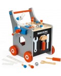 Детска играчка Janod Brico Kids - Работен тезгях на колела