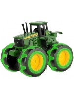 Детска играчка John Deere - Трактор, с чудовищни светещи гуми