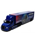Детска играчка Kinsmart - Метален камион Freightliner eCascadia с контейнер, 1:62, син