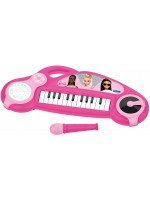 Детска играчка Lexibook - Електронно пиано Barbie, с микрофон