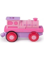Детска играчка локомотив Bigjigs - с батерии, розов Детска играчка локомотив Bigjigs - с батерии, розов