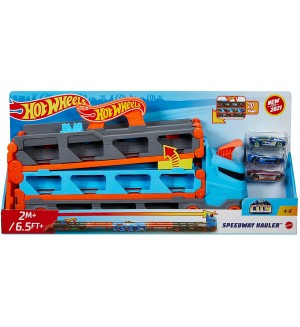 Детска играчка Mattel Hot Wheels - Автовоз, с 3 колички