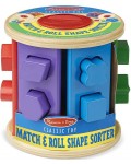 Детска играчка Melissa & Doug - Дървена сортер ролка с форми