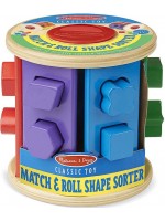Детска играчка Melissa & Doug - Дървена сортер ролка с форми