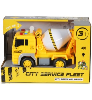 Детска играчка Moni Toys - Бетоновоз със звук и светлина, 1:20