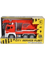 Детска играчка Moni Toys - Камион с кран и кука, червен, 1:12