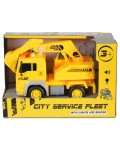 Детска играчка Moni Toys - Камион с лопата, звук и светлини, 1:20
