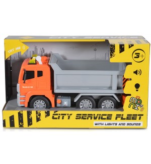 Детска играчка Moni Toys - Самосвал, оранжев, 1:12