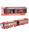 Детска играчка Ocie City Service - Градски тролейбус, 1:16, червен