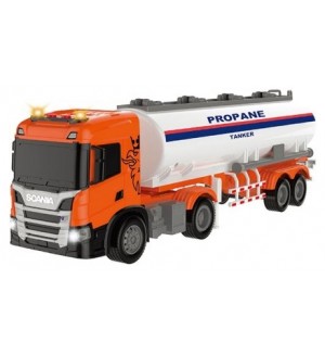 Детска играчка Ocie - Камион цистерна Scania, със светлини и звуци