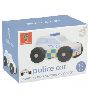 Детска играчка Orange Tree Toys - Дървена полицейска кола