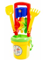 Детска играчка Polesie Toys - Плажна мелница с гребло и лопатка