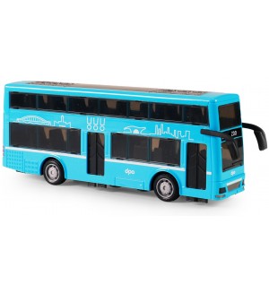 Детска играчка Rappa - Двуетажен автобус, 19 cm, син