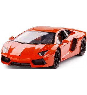 Детска играчка Rastar - Кола Lamborghini Aventador LP700, с волан контролер, 1:14, оранжева