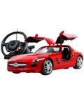 Детска играчка Rastar - Кола Mercedes-Benz SLS, с волан контролер, 1:14, червена
