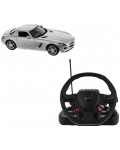 Детска играчка Rastar - Кола Mercedes-Benz SLS, с волан контролер, 1:14, сива