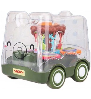 Детска играчка Raya Toys - Инерционна количка Bear, зелена Детска играчка Raya Toys - Инерционна количка Bear, зелена