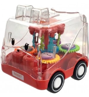 Детска играчка Raya Toys - Инерционна количка Rabbit, червена Детска играчка Raya Toys - Инерционна количка Rabbit, червена
