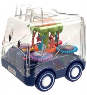 Детска играчка Raya Toys - Инерционна количка Rabbit, синя Детска играчка Raya Toys - Инерционна количка Rabbit, синя