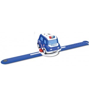 Детска играчка Raya Toys - Кола-часовник, полиция Детска играчка Raya Toys - Кола-часовник, полиция