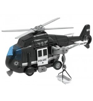 Детска играчка Raya Toys - Полицейски хеликоптер, черен Детска играчка Raya Toys - Полицейски хеликоптер, черен