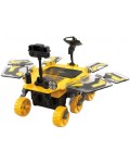 Детска играчка Raya Toys - Соларен робот, Марсоход за сглобяване, жълт, 46 части