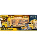 Детска играчка Raya Toys - Строителен автовоз с коли, жълт