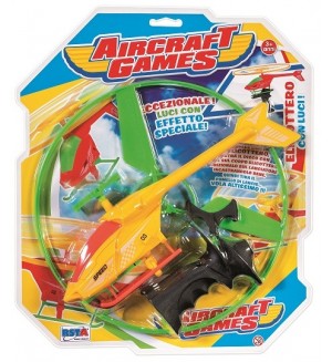 Детска играчка RS Toys - Светещ хеликоптер, жълт